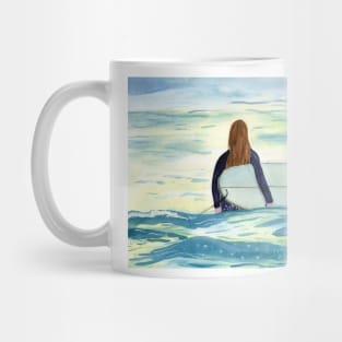 Surfer Girl in Sunlight Mug